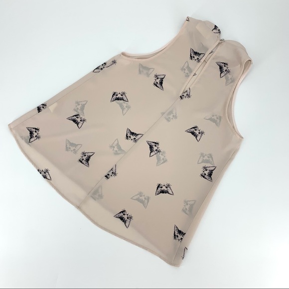 Everly Sleeveless Kitten Mock Neck Blouse, Small - Picture 2 of 16